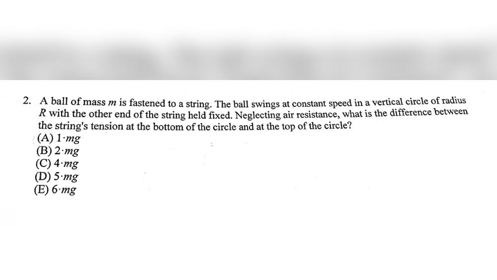 A Ball of Mass M is Fastened to a String