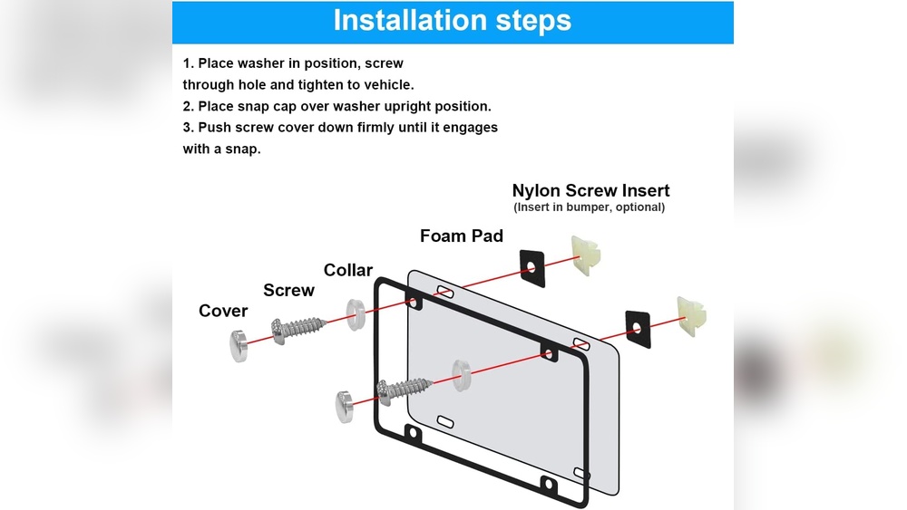 How to Install License Plate Fasteners