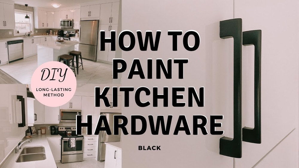 How to Paint Cabinet Hardware Black