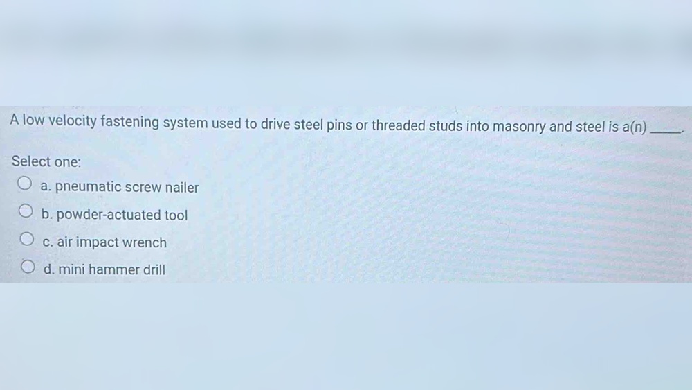 Which Fastening System is Used to Drive Steel