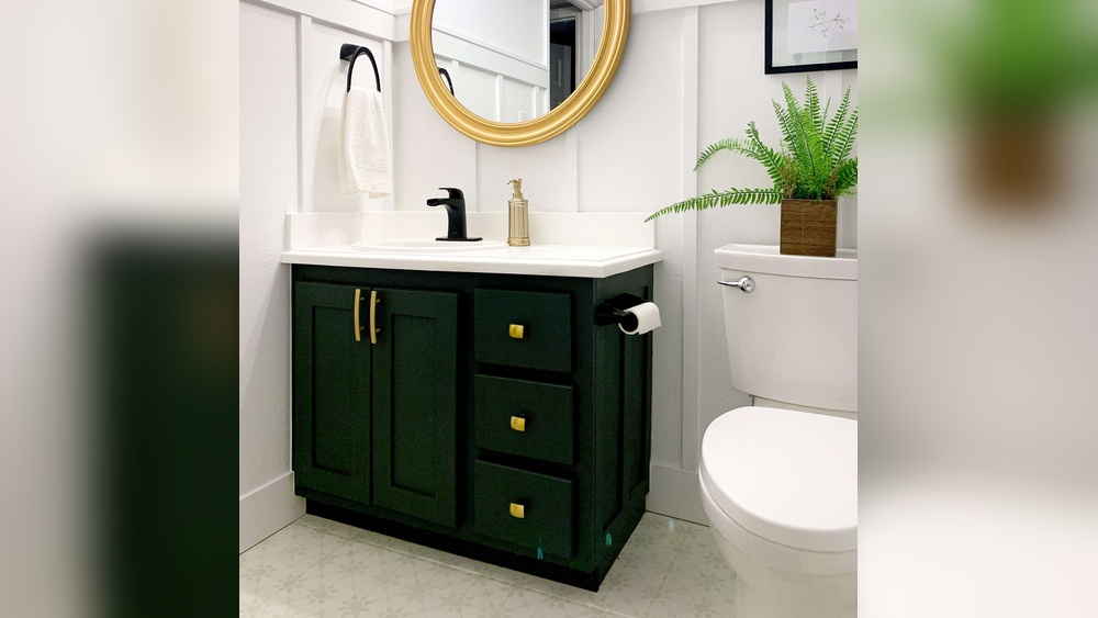 How to Add Hardware to Bathroom Cabinets