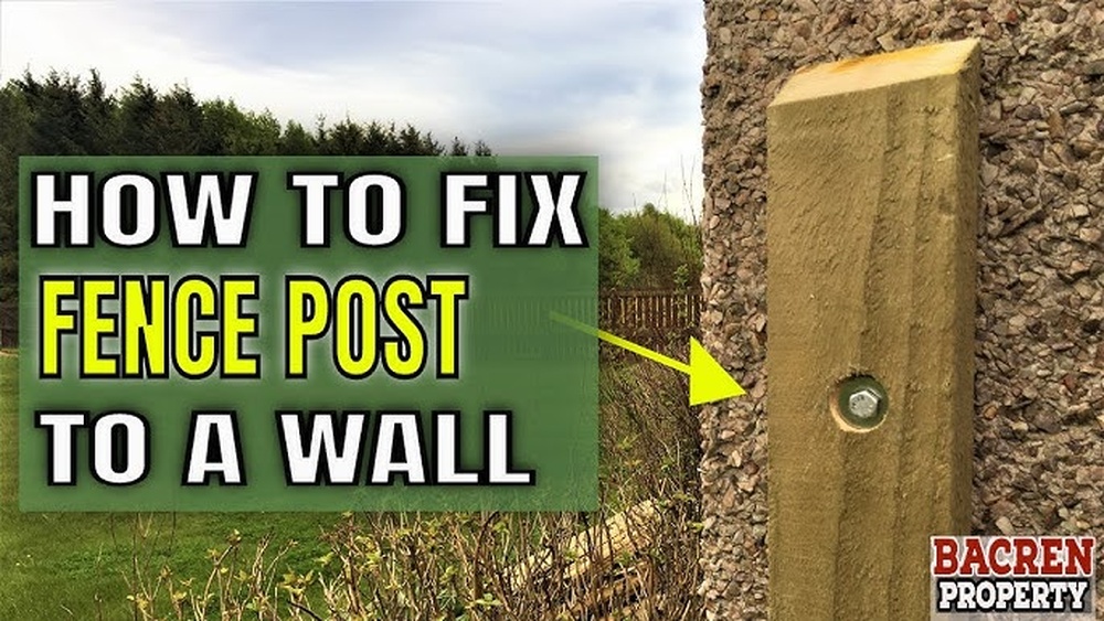 How to Anchor a Fence Post into a Block Wall
