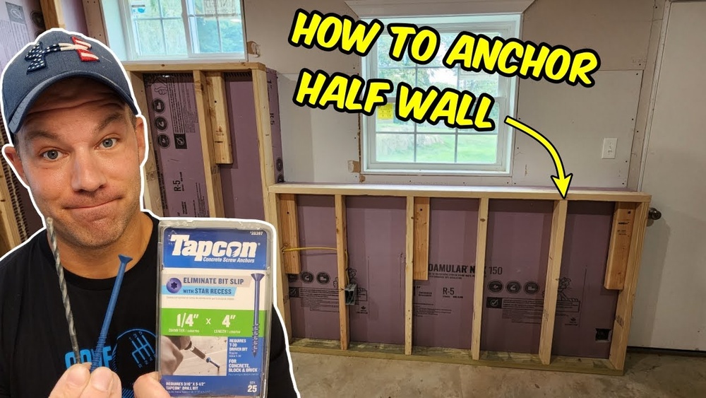 How to Anchor a Half Wall on Concrete