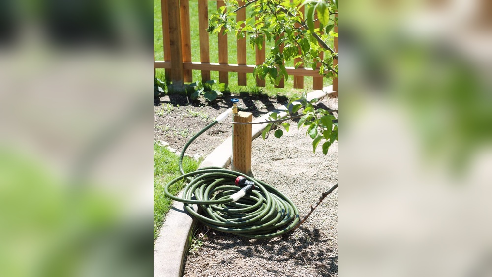 How to Anchor Drip Line Hose to Concrete Wall Patio