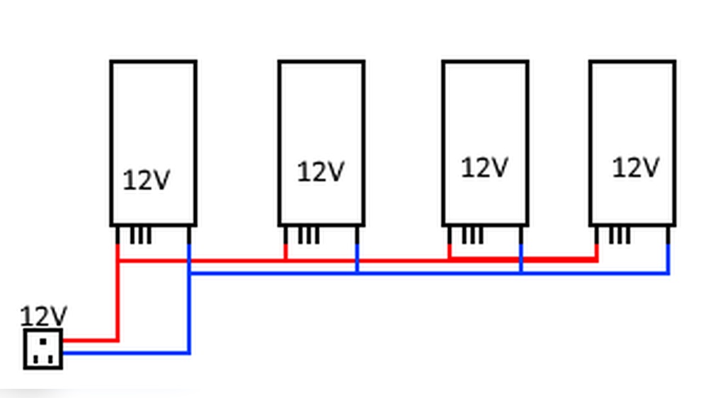 How to Connect 4 Led Lights to One Switch