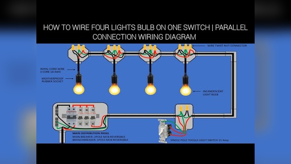 How to Connect 4 Lights to One Switch