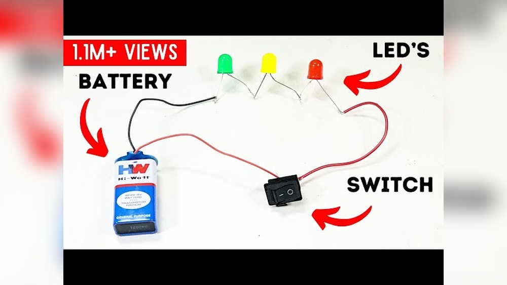How to Connect Led Light With Switch Using Battery