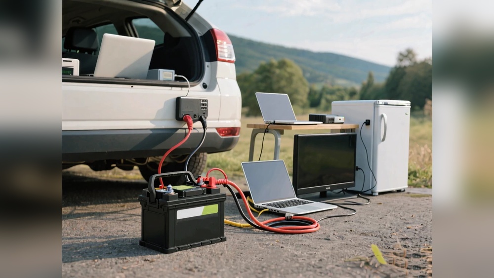 How to Hook a Wall Socket to a Car Battery