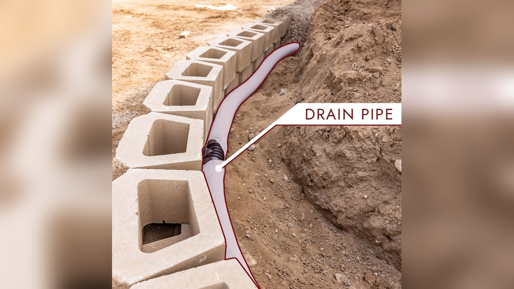 How to Hook Up Drainage Outlet Retaining Wall