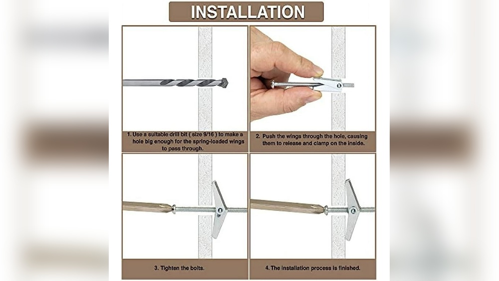 How to Install Wall Anchors With Wings
