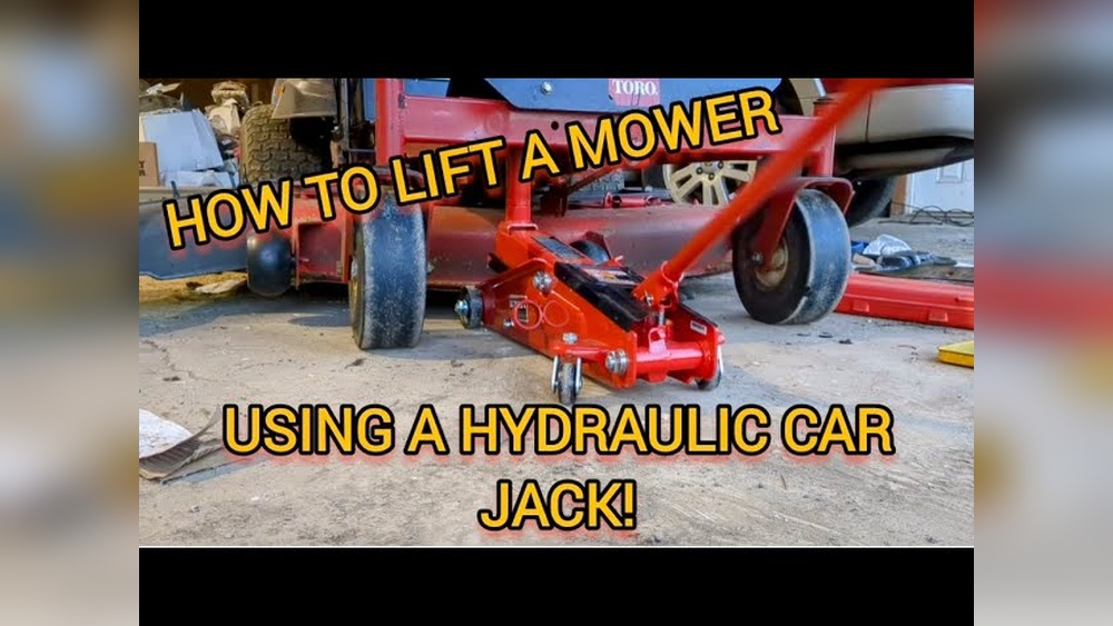 How to Jack Mower Using Floor Jack