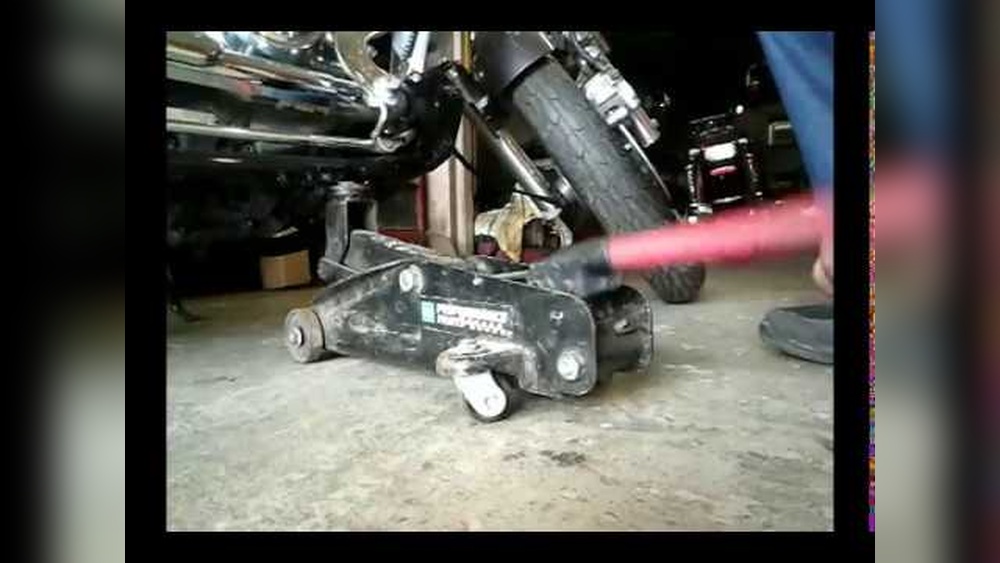 How to Lift Rear Tire Motorcycle Floor Jack