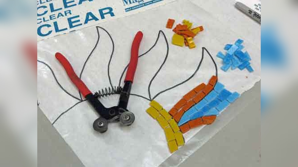 How to Mount Mosaic Tiles Using Sticky Paper And Tape