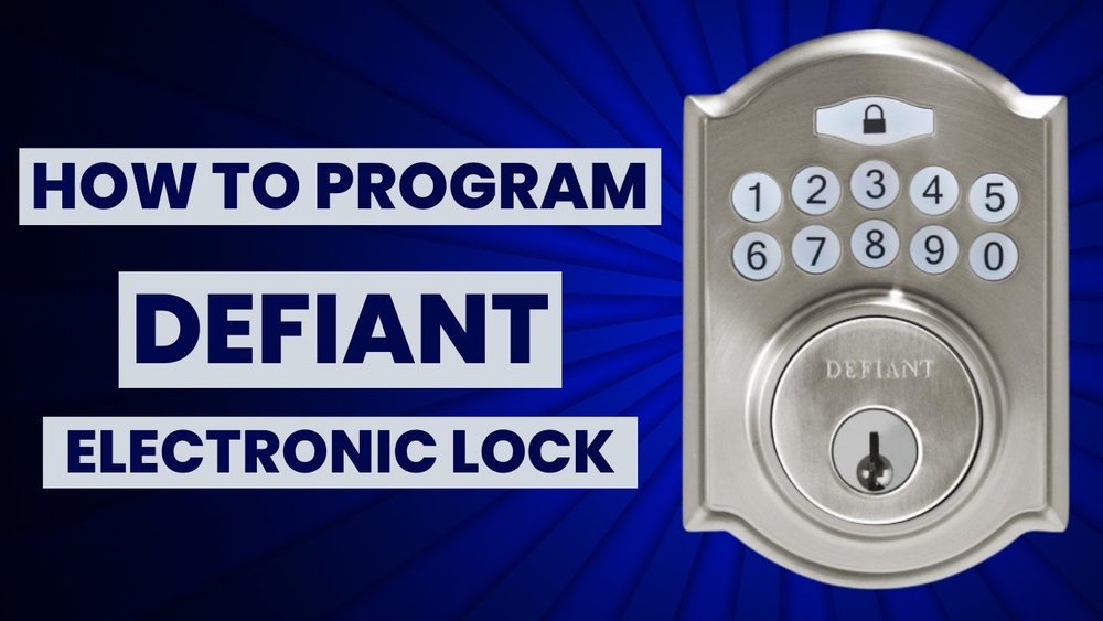 How to Program a Defiant Electronic Deadbolt