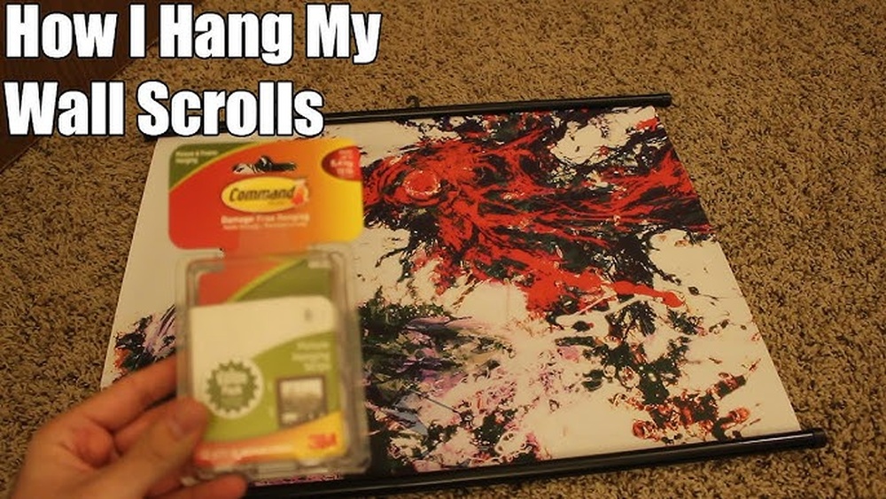 How to Put Hooks on a Wall Scroll