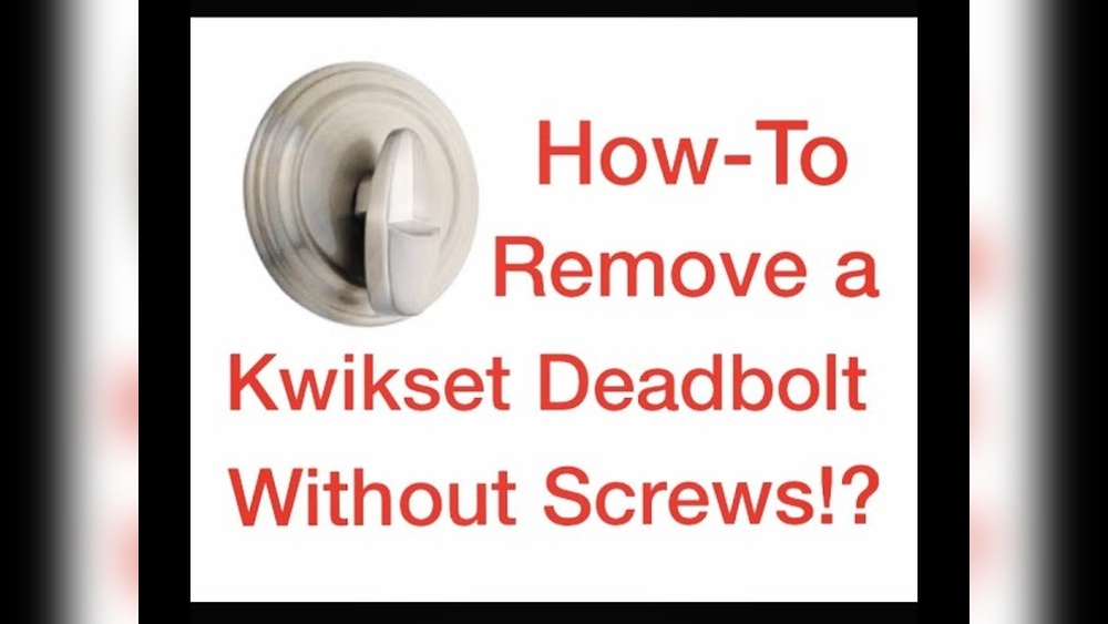 How to Take off a Kwikset Deadbolt Without Screws