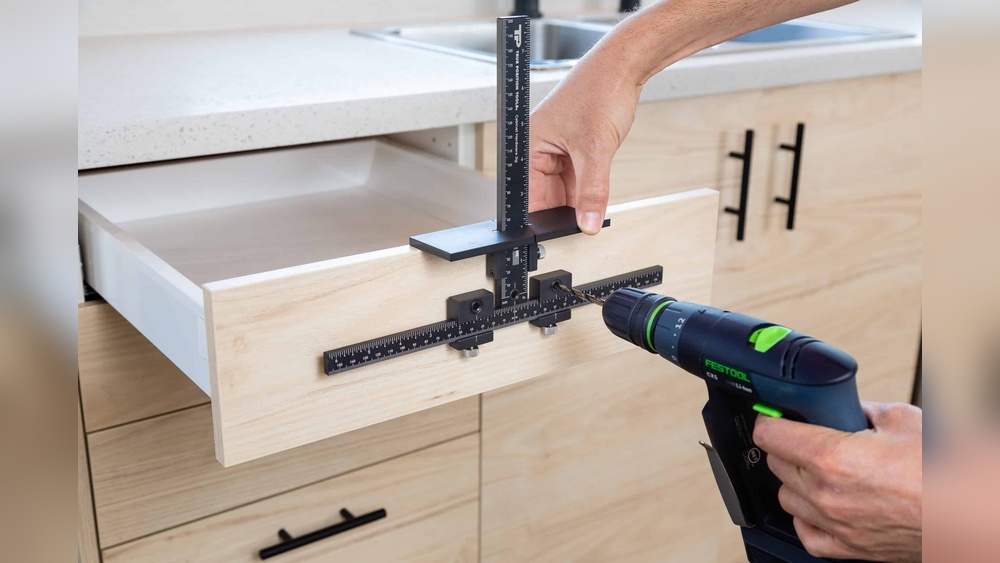 How to Use Cabinet Hardware Jig on Drawers