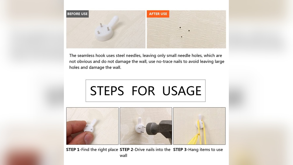 Non Trace Wall Hooks How to Use