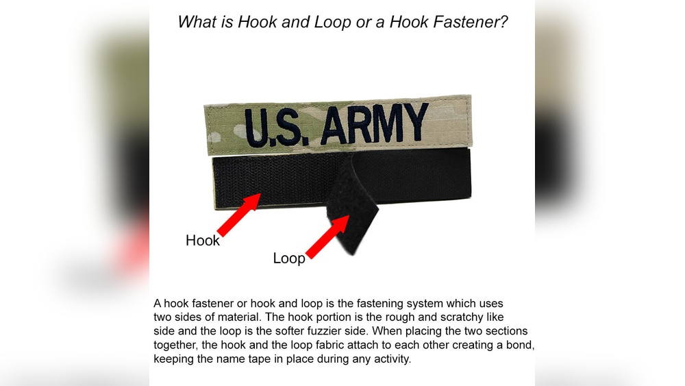 What is a Hook Fastener on Name Tape