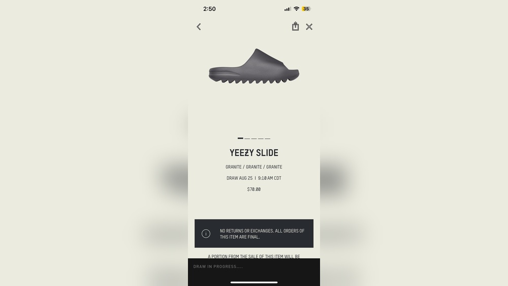 When Does the Yeezy Slide Draw End